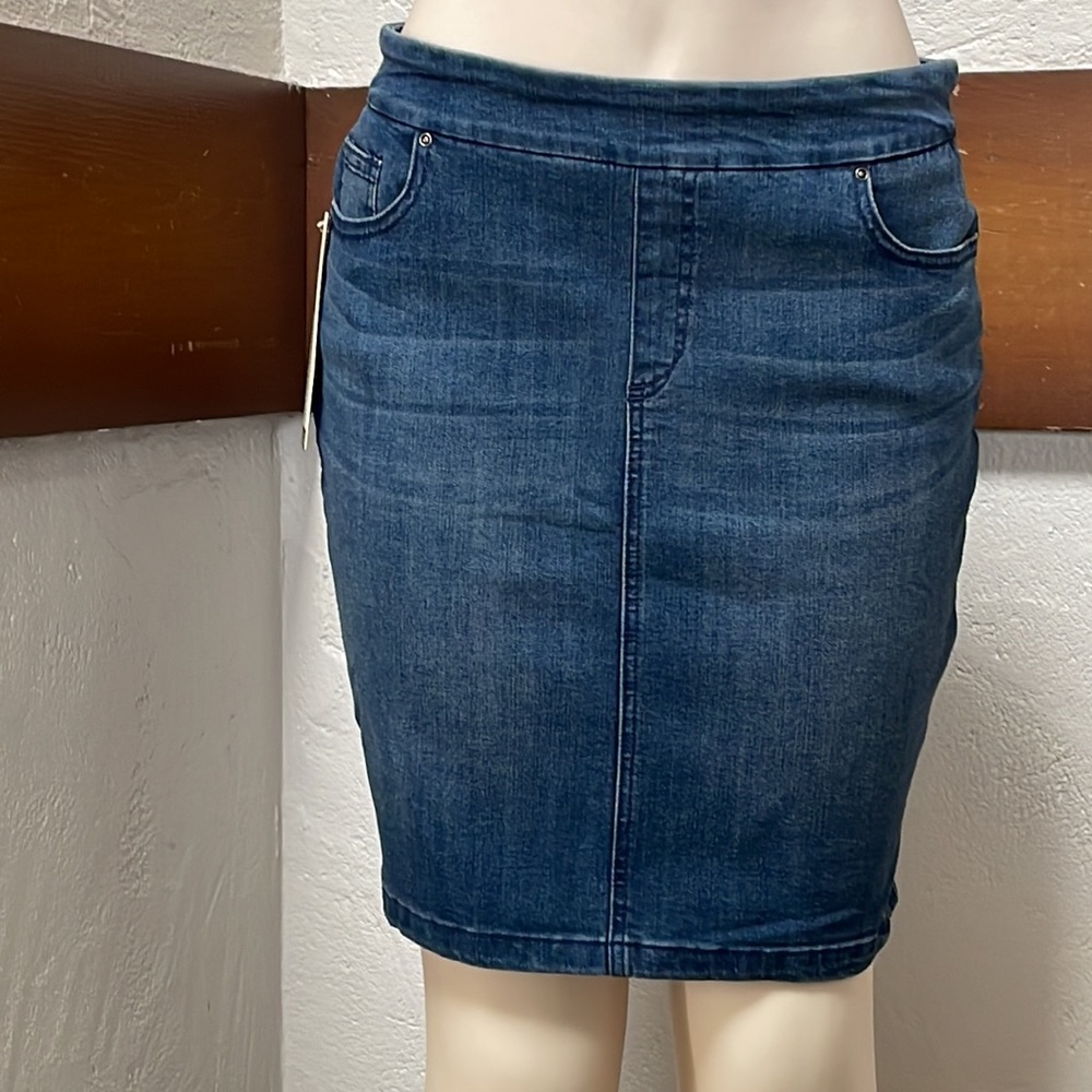 Tummy Control denim skirt